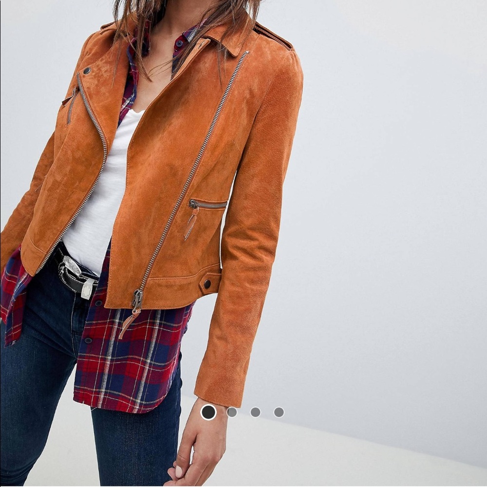 NWT ASOS Suede Biker Jacket
